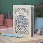 Personalised Papercut Calligraphy Birthday Card, thumbnail 4 of 6