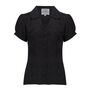 Judy Blouse In Liquorice Black Vintage 1940s Style, thumbnail 1 of 2