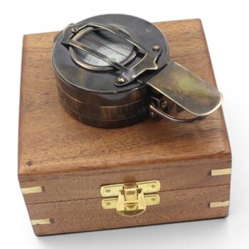 Personalised Gunmetal British Army Prismatic Marching Compass, 7 of 12