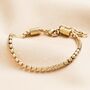 Stainless Steel Box Chain Bracelet In Gold, thumbnail 1 of 4
