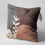 Brown And Green Cushion Cover With Abstract Face, thumbnail 3 of 7