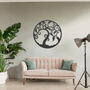 Wooden Tree Of Life Wall Art Circular Abstract Wall Design, thumbnail 1 of 9