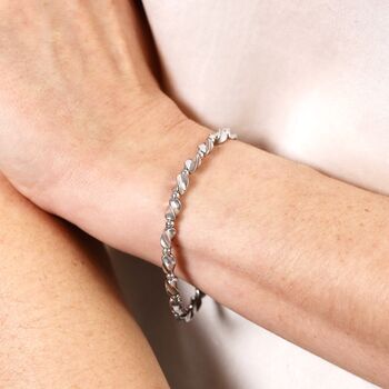 Stainless Steel Twisted Bead Bracelet, 3 of 7