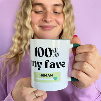 100% My Fave Notification Birthday Gift Mug, 6 of 10