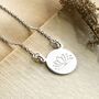 Sterling Silver Engraved Lotus Necklace, thumbnail 4 of 5