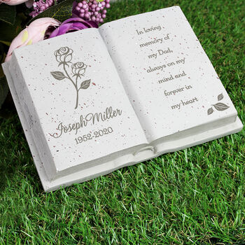 Personalised Rose Memorial Book, 2 of 3