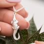 Personalised Sterling Silver Crocodile Necklace, thumbnail 3 of 10