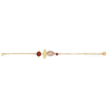 Three Elements Bracelet In Brown, Purple And Gold Plated, 2 of 3