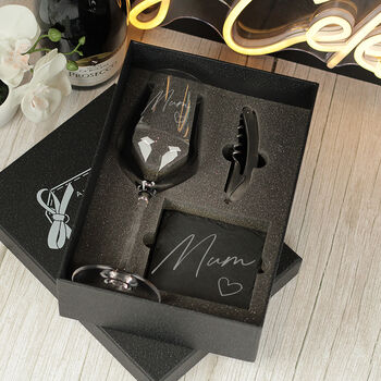 Mother's Day Mum Script Name Stemmed Wine Glass, 3 of 3