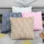 Chevron Zig Zag Beige Grey Pattern Pillow Cushion Cover, thumbnail 2 of 7