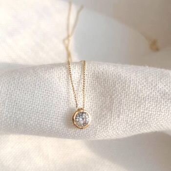 Diamond Solitaire Necklace On The Chain, 3 of 9