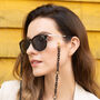 Glasses Chain Paperclip Black Hexagon Dainty Acrylic Chain, thumbnail 1 of 7
