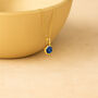 Personalised Gold Plated Sterling Silver September Sapphire Birthstone Necklace, thumbnail 4 of 10