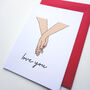 Love You Valentine Card Same Sex Couple, thumbnail 1 of 2