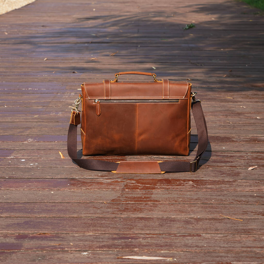 Leather Laptop Satchel Bag By EAZO | Notonthehighstreet.com