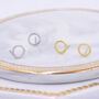 Sterling Silver Open Circle Stud Earrings, thumbnail 1 of 11