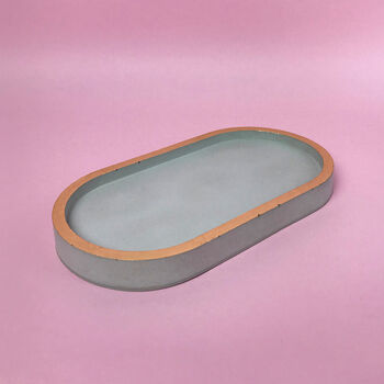 Oval Concrete And Gold Trinket Dish, 4 of 4