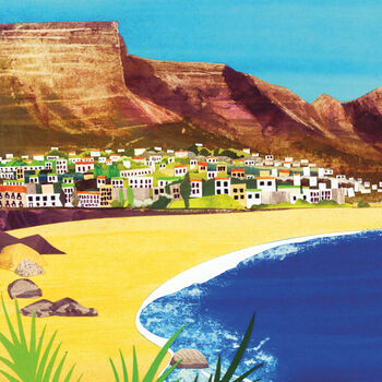 Cape Town, South Africa Illustrated Travel Print, 3 of 3