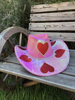 Love Heart Valentines Cowboy Hat, 3 of 3