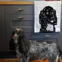 Dog Tea Towel With Lino Cut Image Gift For Dog Lover, thumbnail 4 of 10