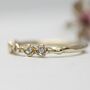 Wild Meadow Diamond Flower Wedding Ring, thumbnail 2 of 4