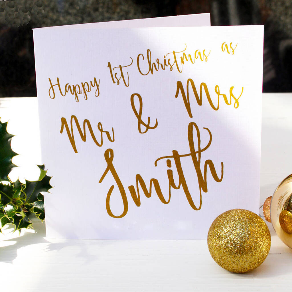newlyweds first christmas card by juliet reeves designs
