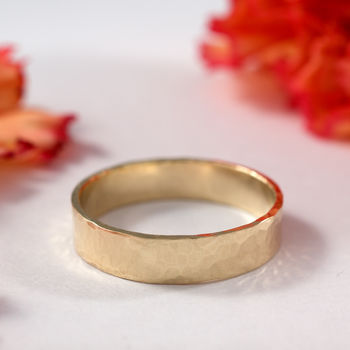Wedding Bands In 9ct Yellow Recycled Gold, 3 of 5