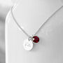 Personalised Silver Plated Birthstone Crystal Necklace, thumbnail 10 of 12