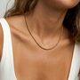Dainty Women's Chain Beaded Ball Choker Or Necklace In 18k Gold, thumbnail 1 of 4