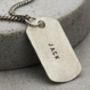 Personalised Men's Brushed Silver Dog Tag Necklace, thumbnail 2 of 4