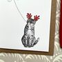 Tabby Cat Christmas Card, thumbnail 4 of 5