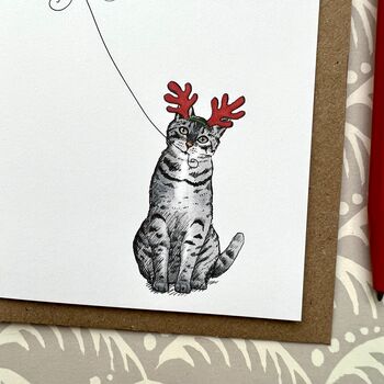 Tabby Cat Christmas Card, 4 of 5