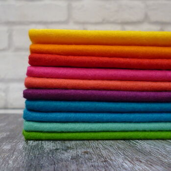 Brights Felt Craft Pack 12' Squares Of Wool Blend Felt, 2 of 2