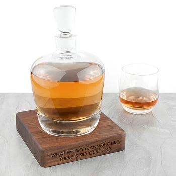 Personalised Whisky Decanter And Walnut Base, 3 of 4