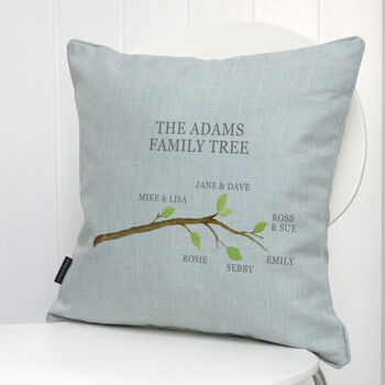 Personalised Family Tree Branch Cushion, 2 of 5