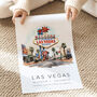 City Landmark Travel Destination Cards For Las Vegas USA, thumbnail 3 of 7