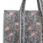Grey And Pink Seedhead And Flower Cotton Quilted Tote Bag, thumbnail 2 of 4