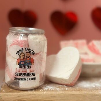 Strawberries And Cream Gourmet Marshmallows | Valentine’s Gift Can, 3 of 11