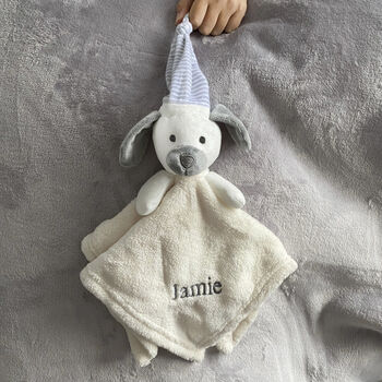 Personalised Puppy With Hat Comforter, 3 of 8