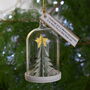 Personalised Paper Christmas Tree Glass Dome Decoration, thumbnail 3 of 12