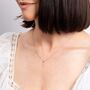 Diamond Set Quatrefoil Pendant Necklace In 9ct Gold, thumbnail 1 of 6