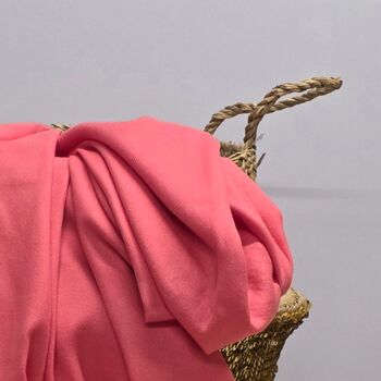 Super Soft Plain Pashmina Style Scarf In Coral Pink, 2 of 3