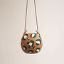 Leopard Print Round Hanging Plant Pots, thumbnail 7 of 10
