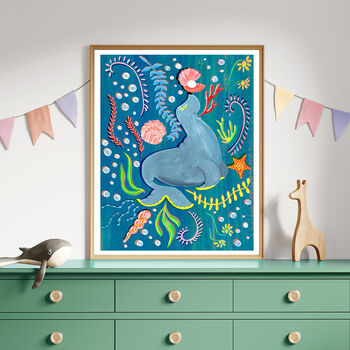 Sea Animal Nursery Art Print, 3 of 10