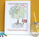 personalised class tree teacher's print by more than words ...