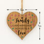 Family Is What Happens Hanging Wood Heart Gift, thumbnail 3 of 3