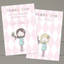 Personalised Girl's Thank You Cards, thumbnail 1 of 2