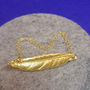 Gold Feather Bracelet, thumbnail 2 of 4