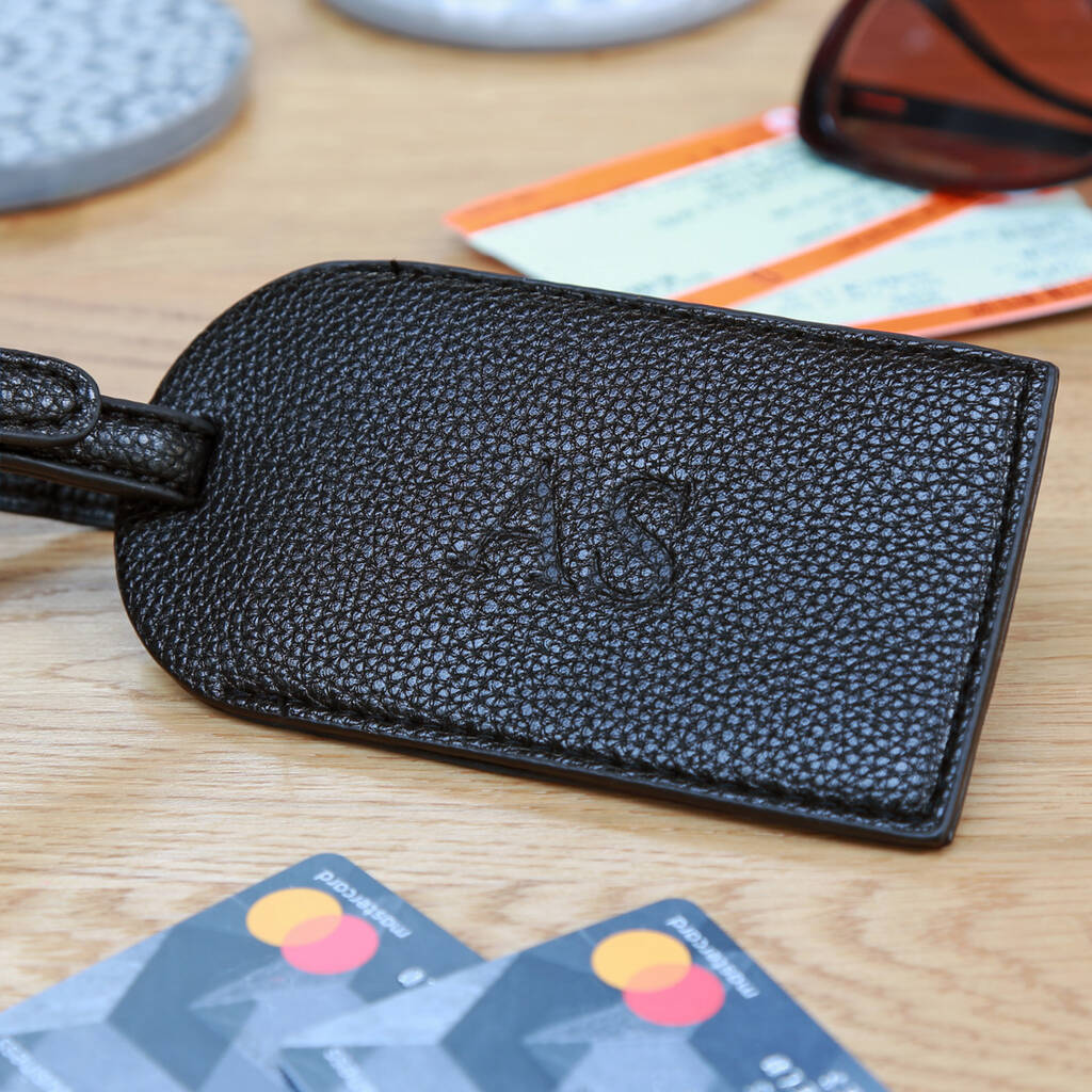 Personalised Debossed Faux Leather Luggage Tag By Duncan Stewart