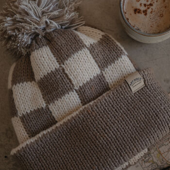 Checkerboard Bobble Hat, 2 of 4